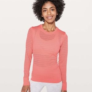 Lululemon Breeze By Long Sleeve Shirt size 8 Pink